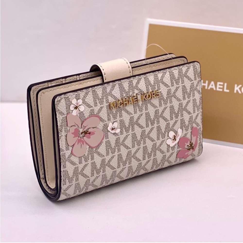 Michael Kors Floral Medium Bifold Wallet - Picture 11 of 11